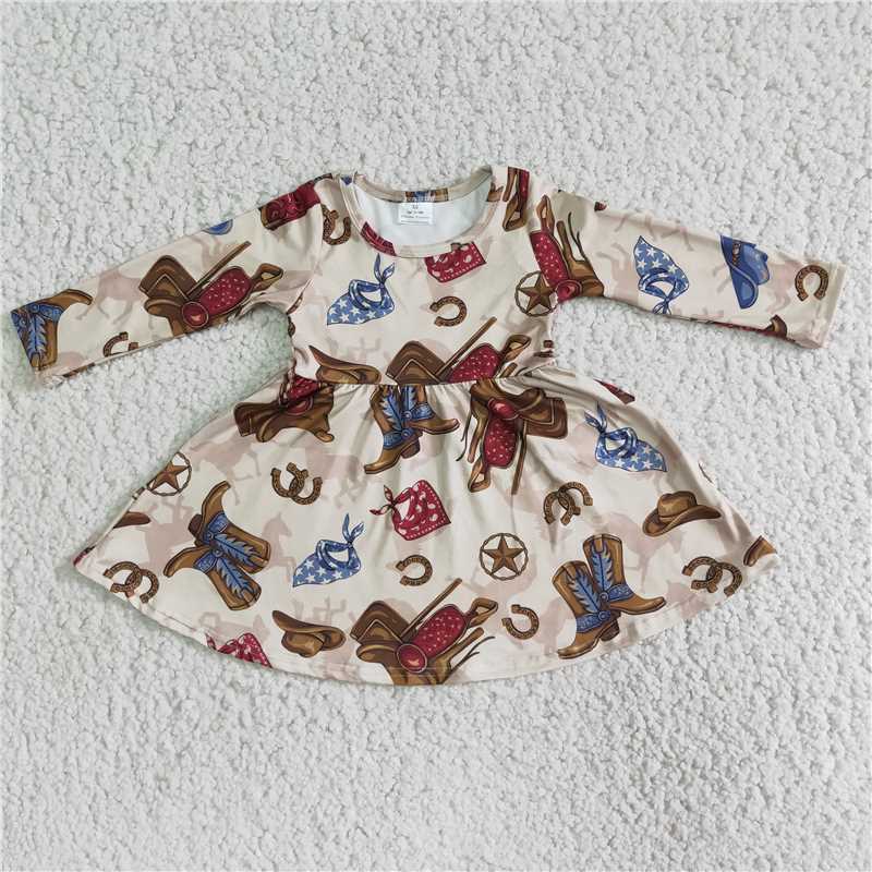 cowboy long sleeve dress boots pattern