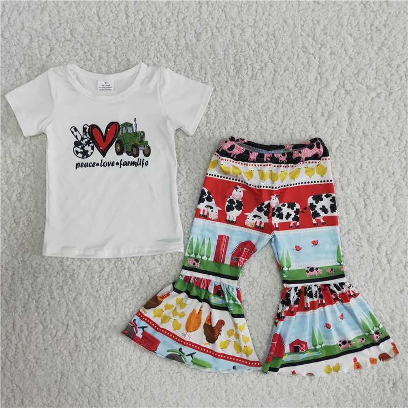 farm white top with pants outfits