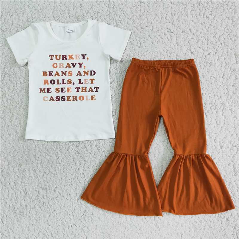 thanksgiving top with long pants outfits