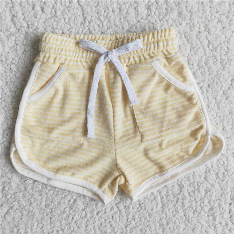 Apricot Pinstripe Pocket Shorts