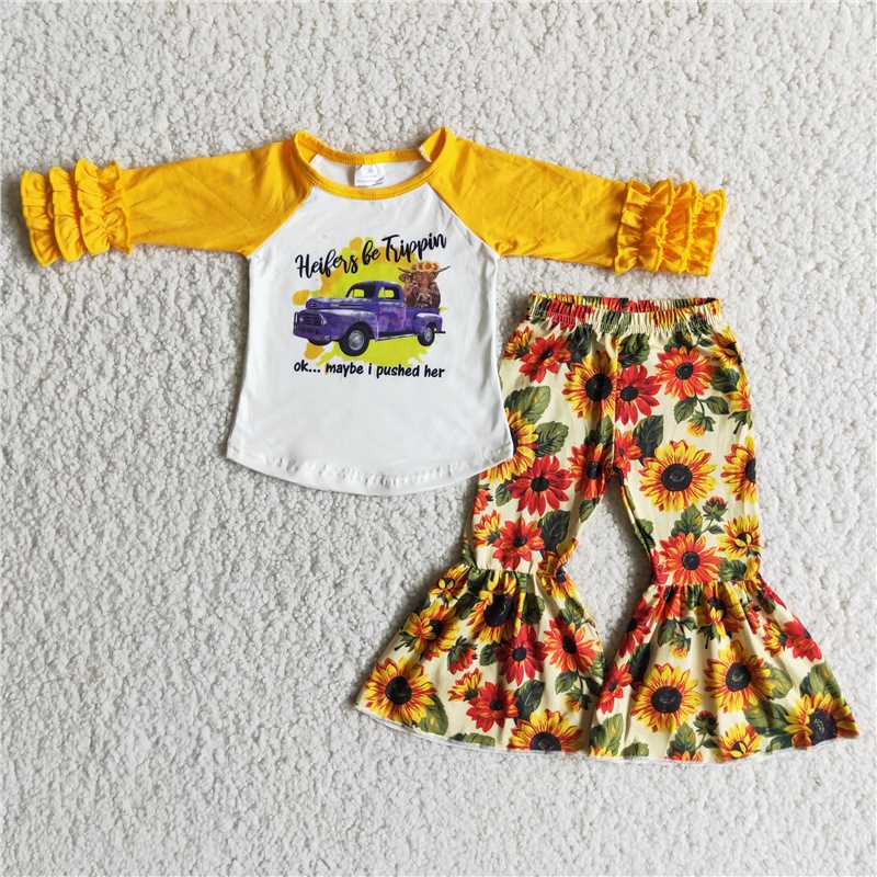 shirt and flower pants sunflower outfits