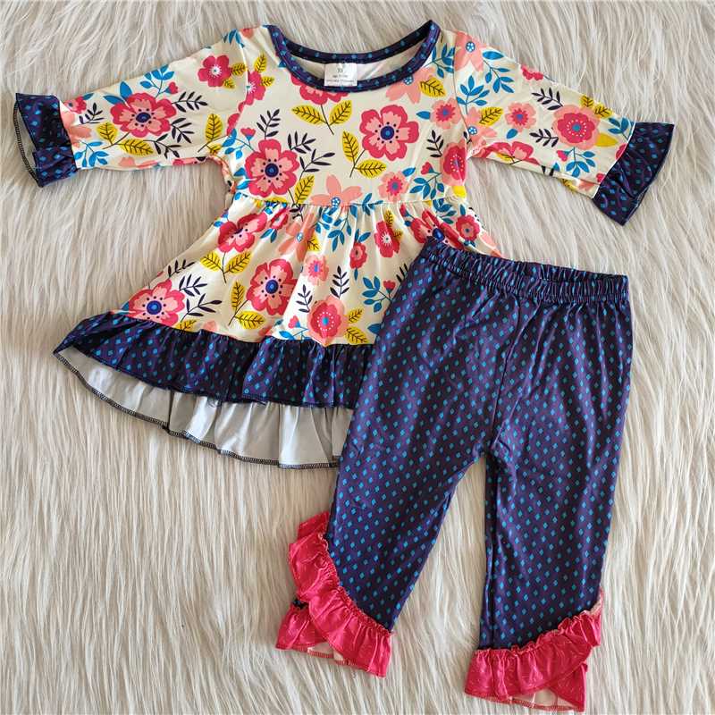 RTS NO MOQ(In Stock ) girls clothing Halloween long sleeve long pants girls clothing milk silk