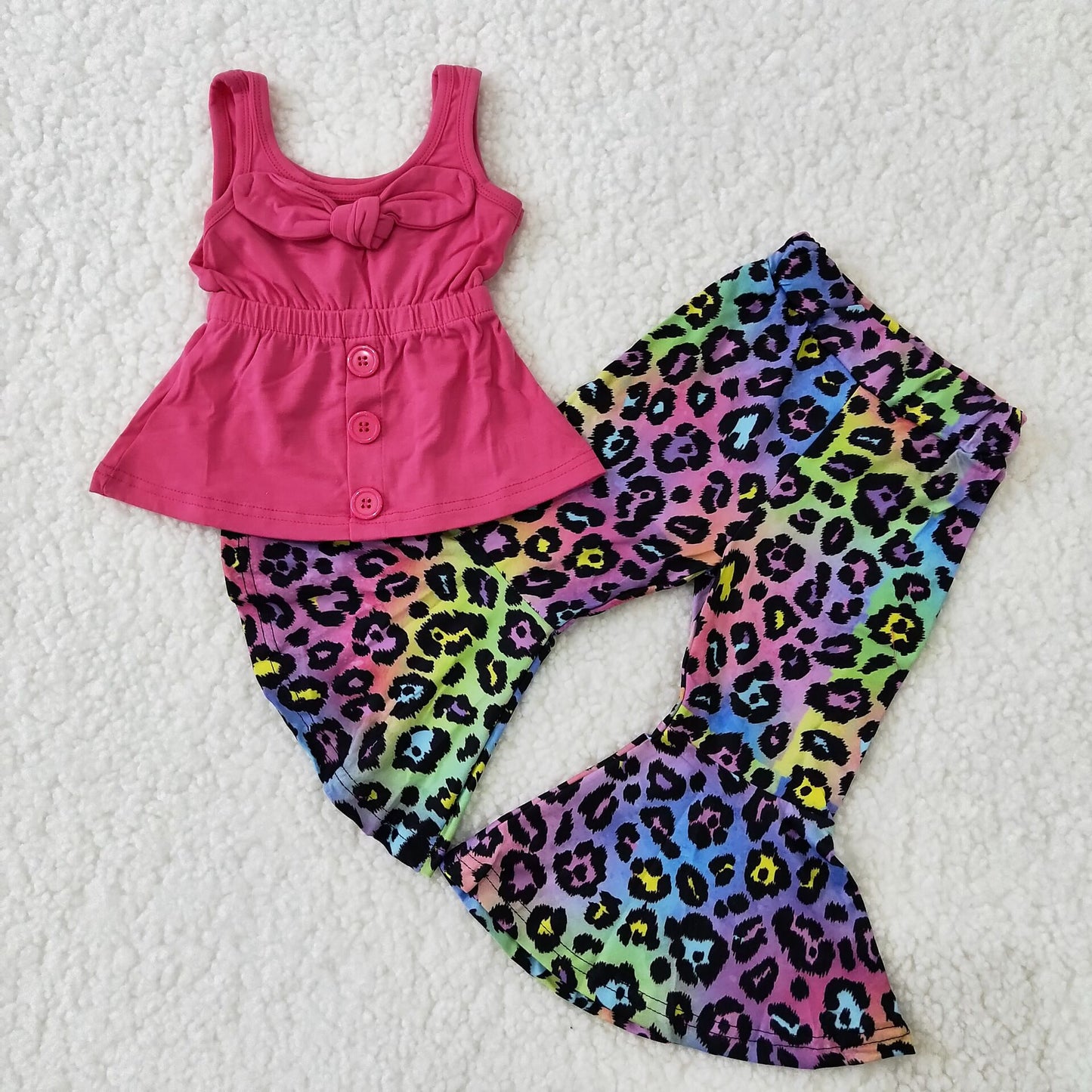 pink bow cotton with pants outfits
