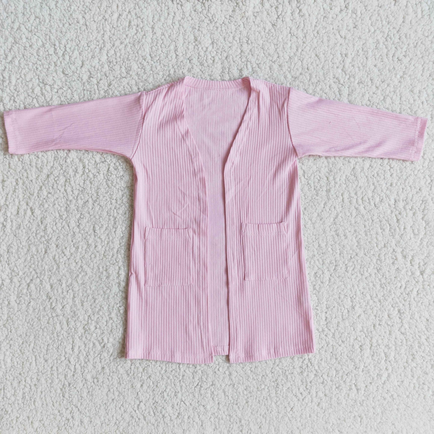 light pink color coat with pocket cotton