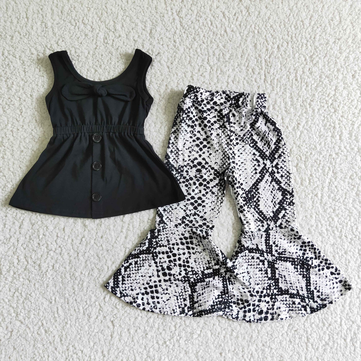 black top with cotton with bow outfits