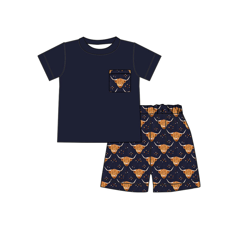 navy color cotton with shorts