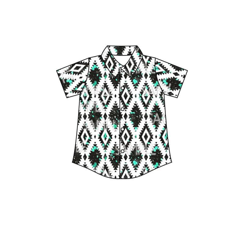boys summer with white button t-shirt