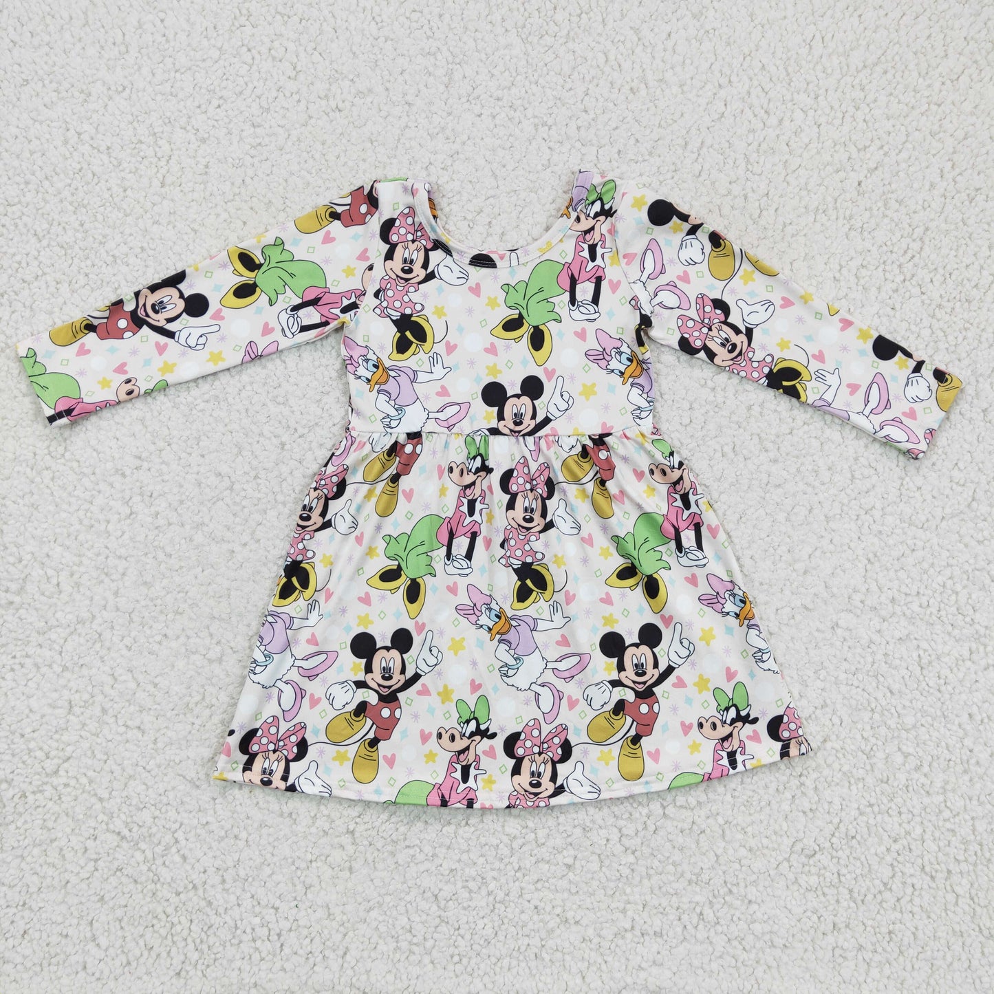 Cute Clothes GLD0158 Baby Girls Long Sleeves knee length dresses