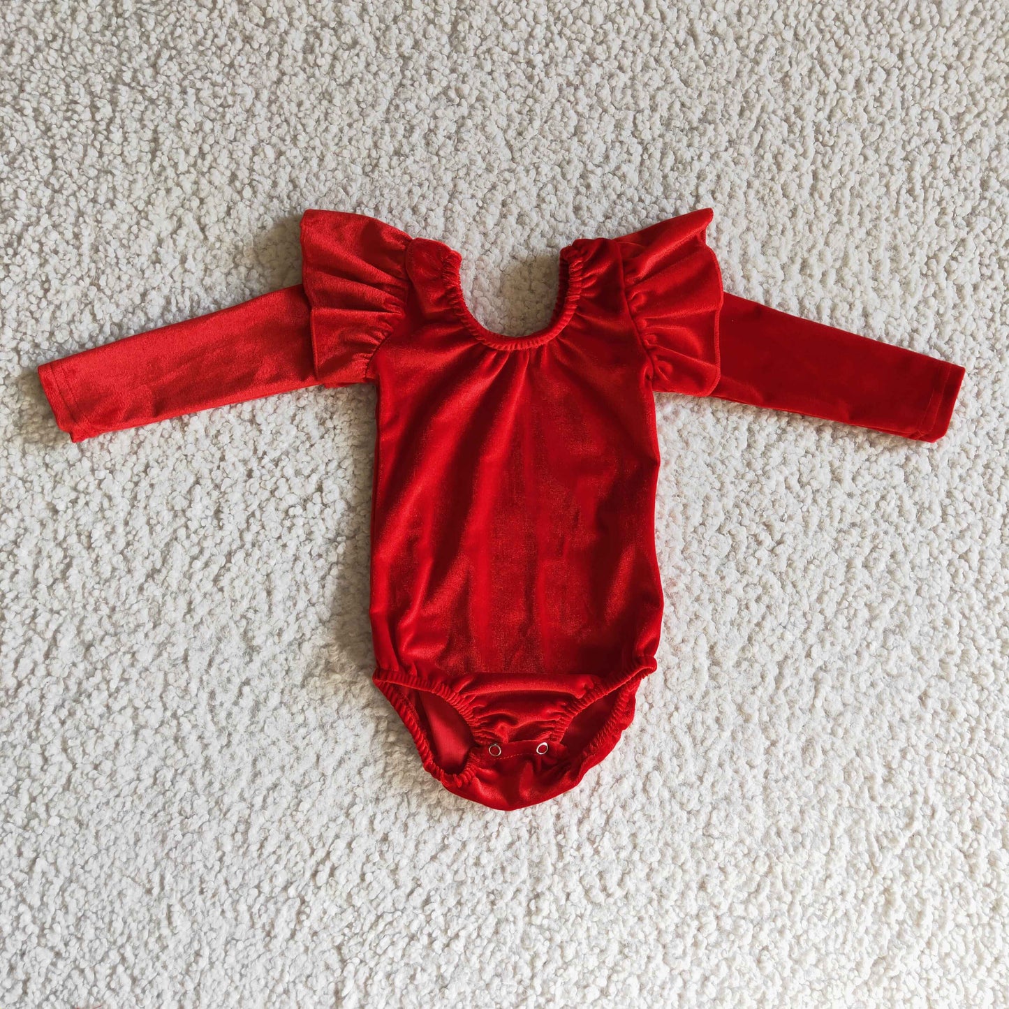 LR0209gold velvet baby clothing red long sleeve bodysuit milk silk baby romper