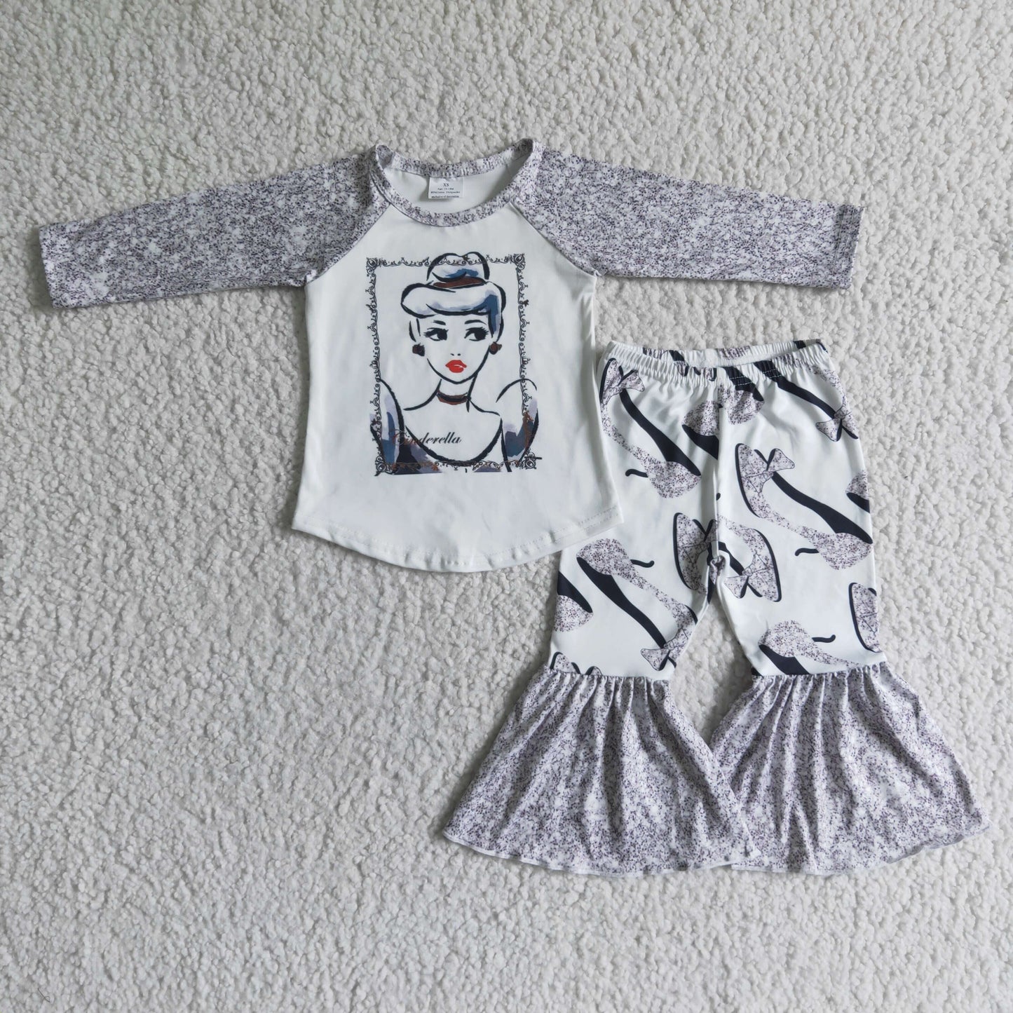 6 A33-11 Cinderella Long Sleeve Flared Pants Set