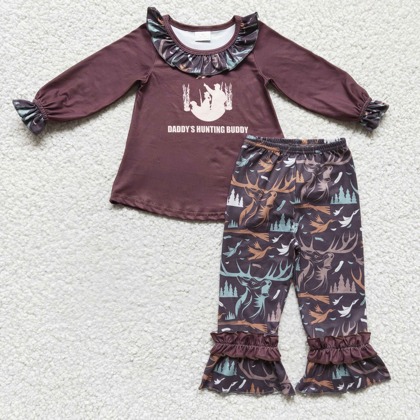 RTS NO MOQ(In Stock) GLP0303 Kids Clothing Girls Long Sleeve Top And Long Pants