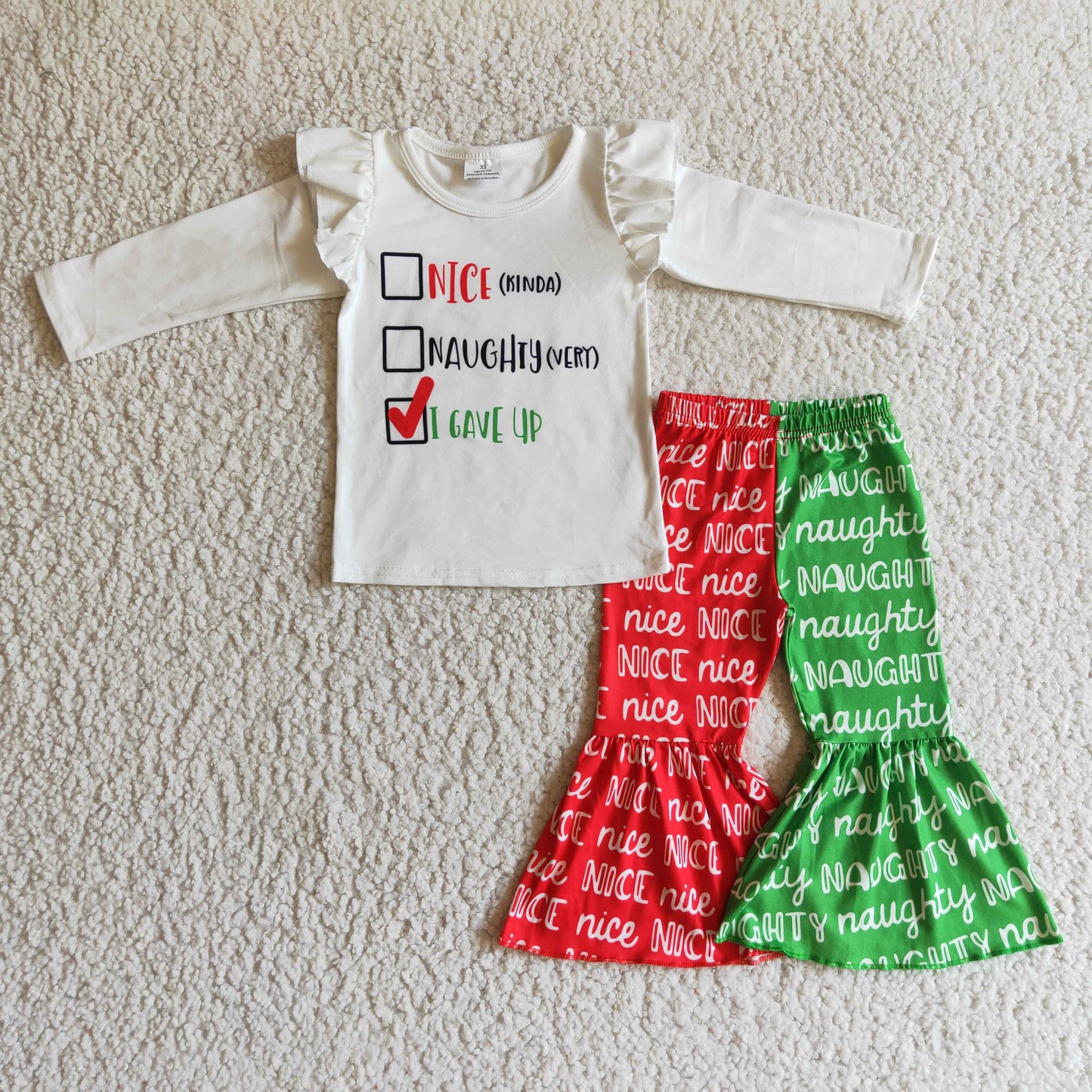 RTS NO MOQ GLP0237 girls outfit long sleeve and long pants letter print