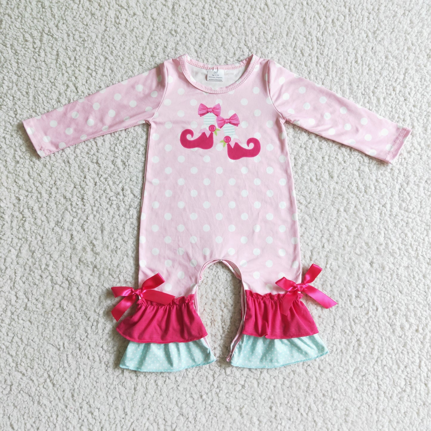 6A30-16-2baby romper long sleeve long pants baby girls romper milk silk shoes print