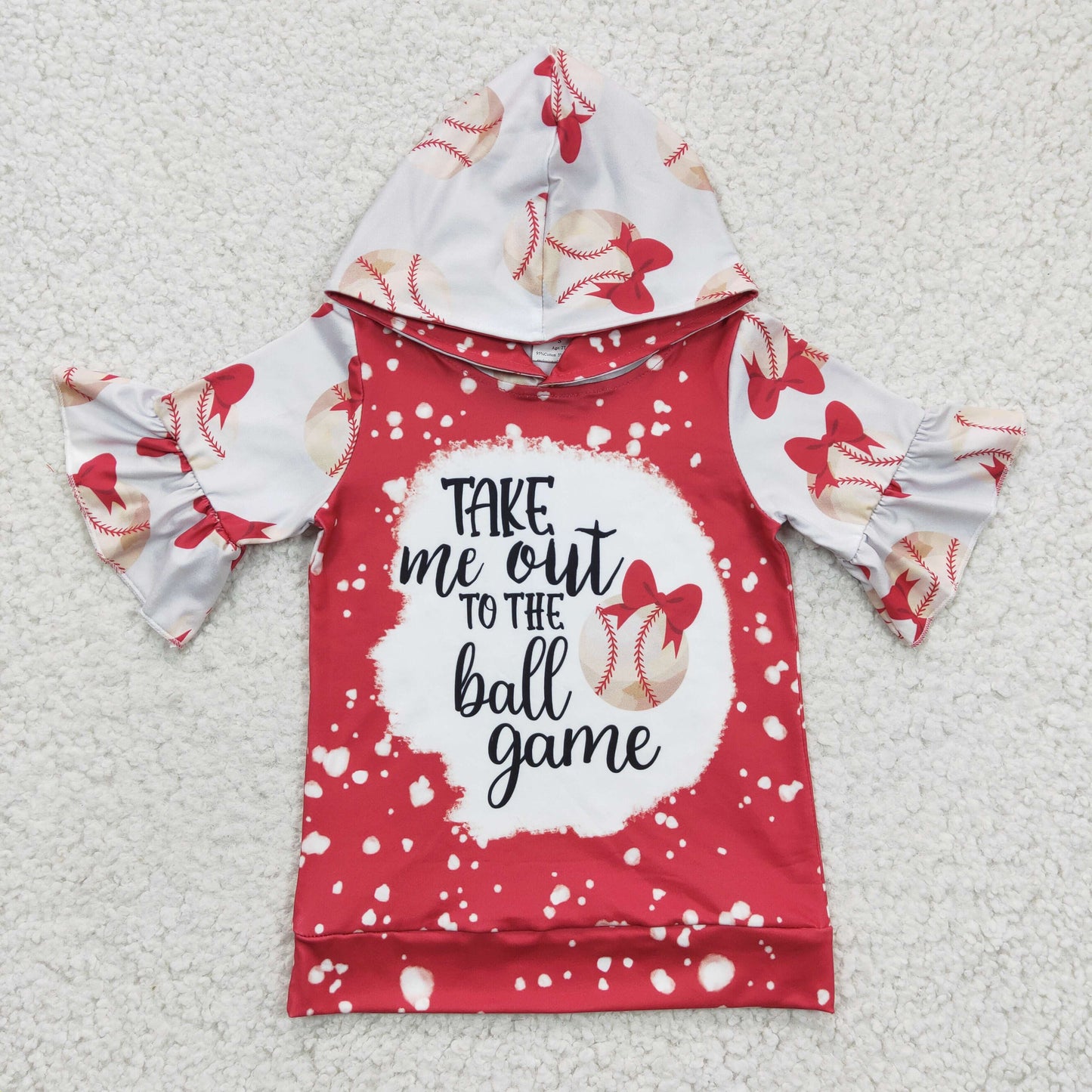 RTS NO MOQ GT0100 Girls take me out rugby hooded short-sleeved top