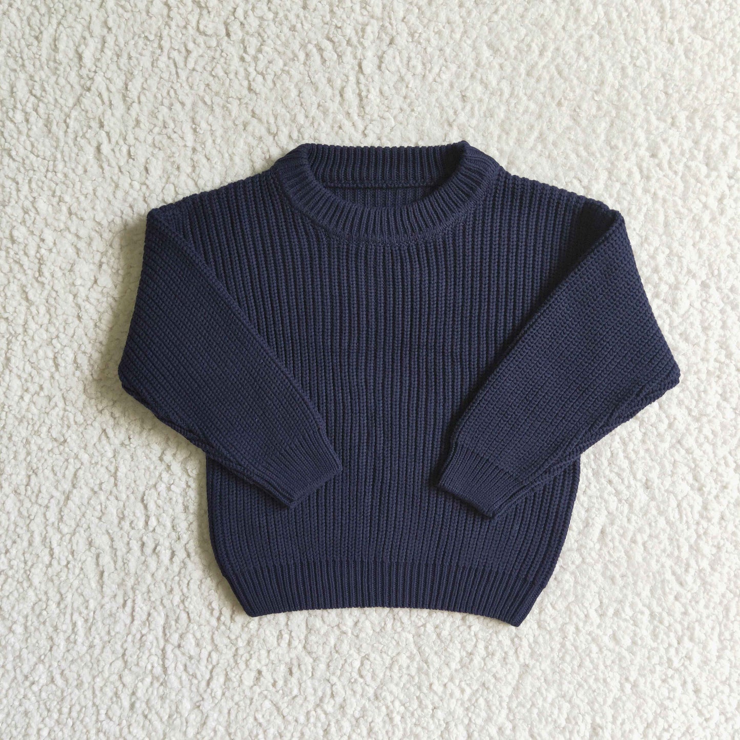 GT0030 girls clothing long sleeve blue sweater