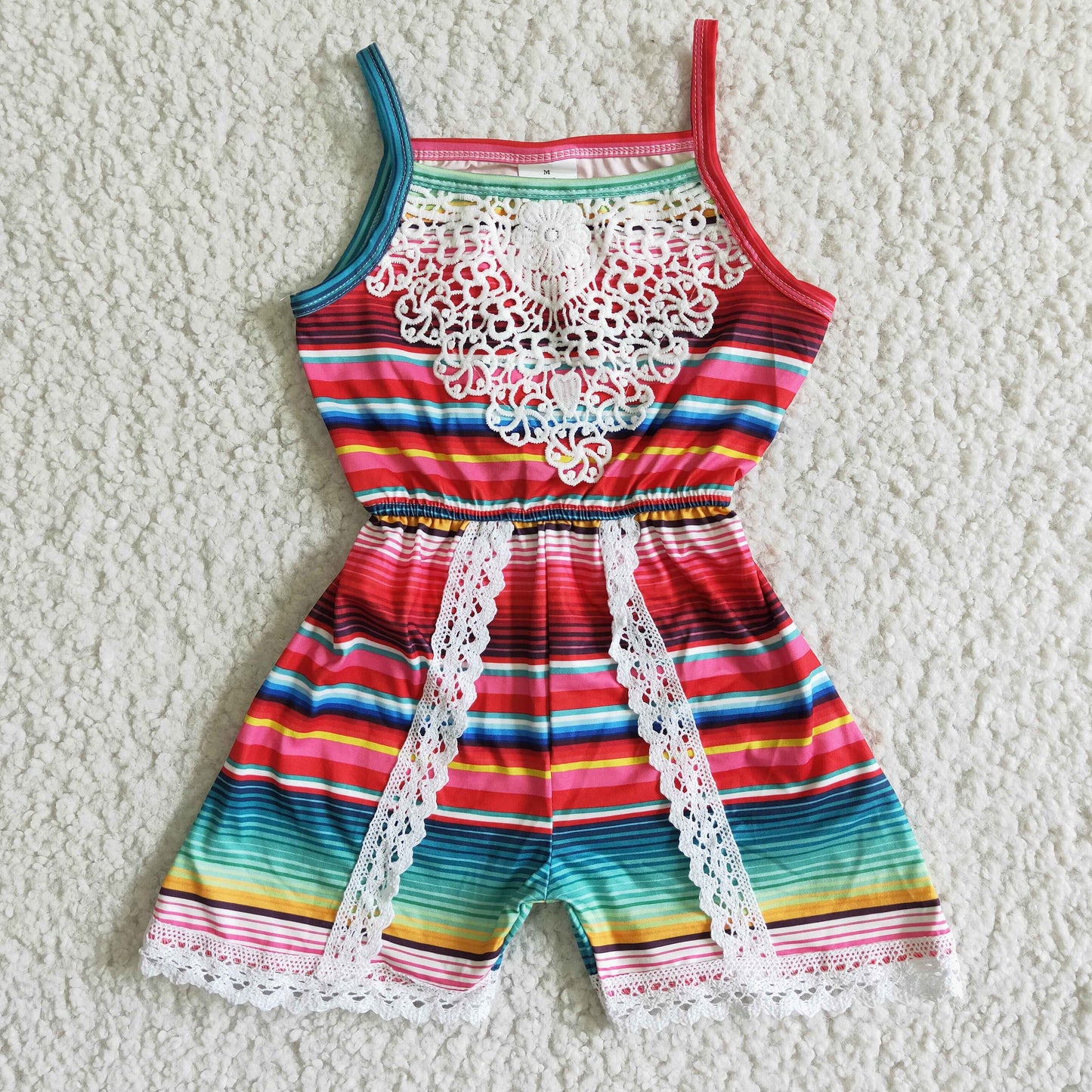 stripe summer romper