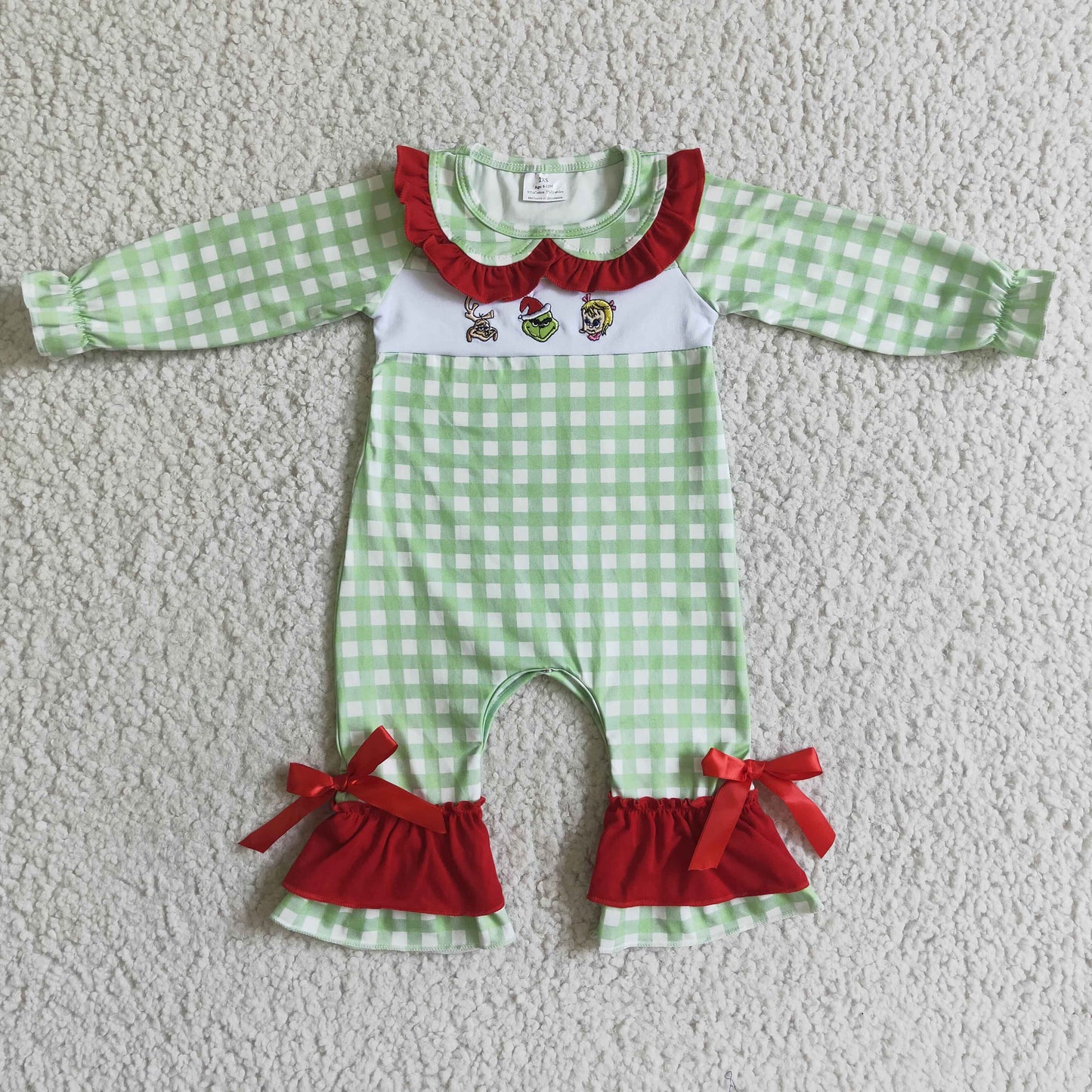 LR0018 baby clothes baby girl romper crawl clothes christmas long sleeves long pants