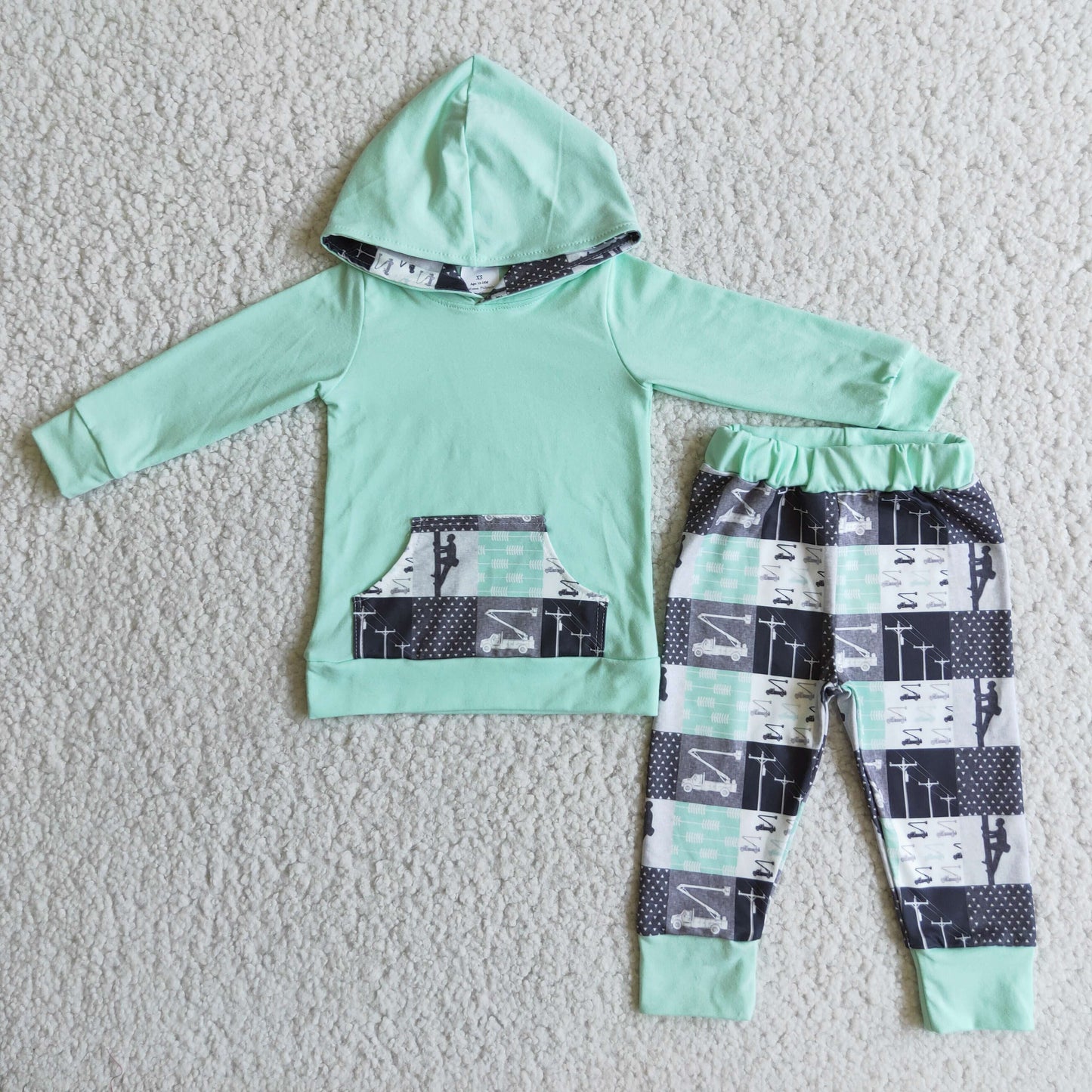 Light green Hooded outfits
