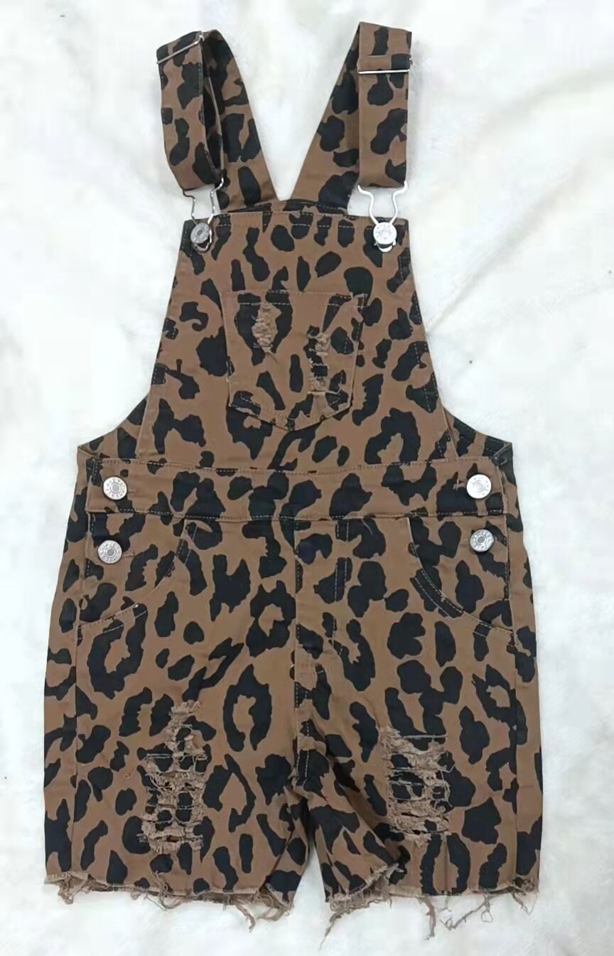 Leopard print denim