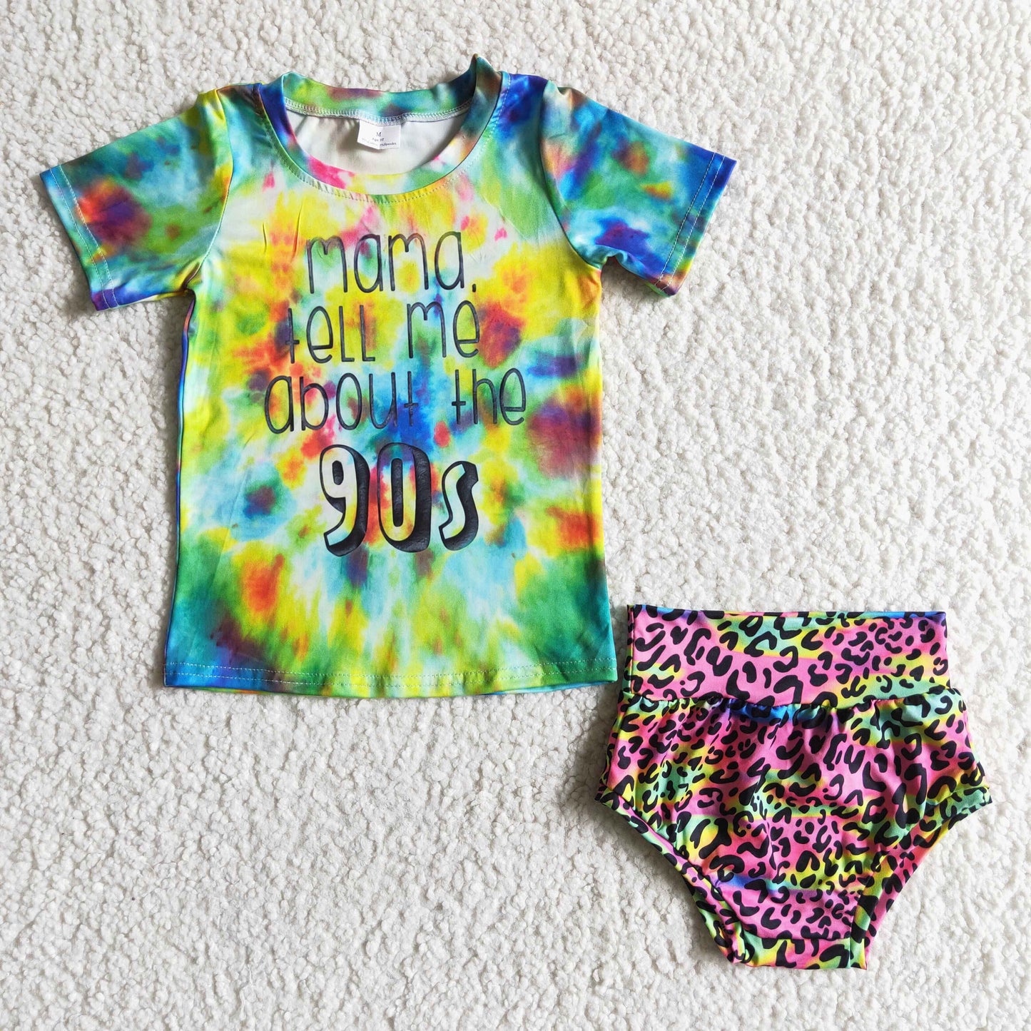rts no moq C14-30 Colorful Short Sleeve Top Thong Sets
