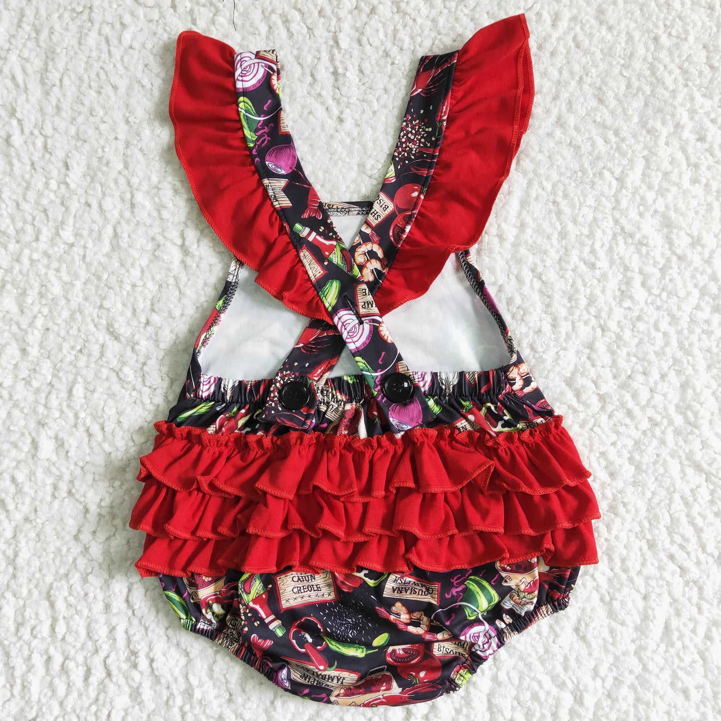 B0-9 Fruit and Vegetable Climbing Clothes Summer Romper