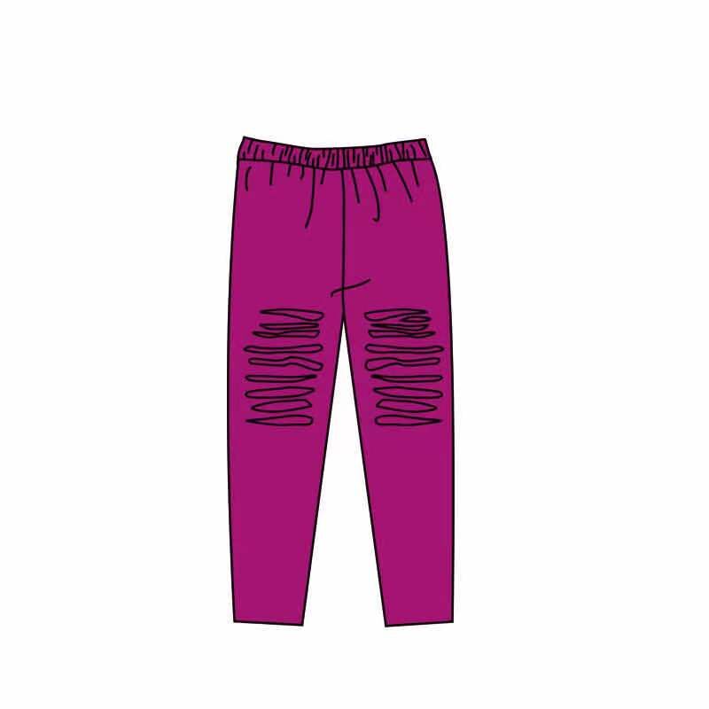 Deep Purple Cotton Pants