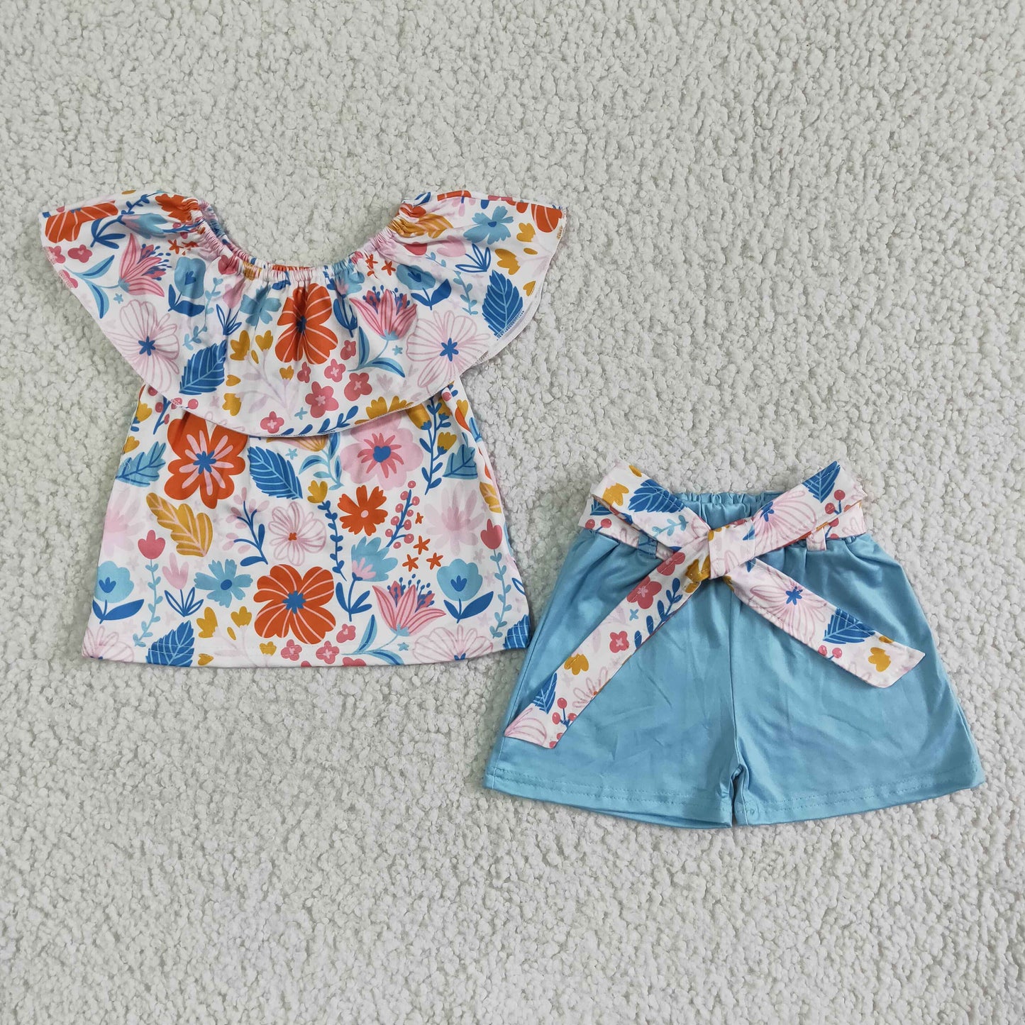 flowers match girls outfits