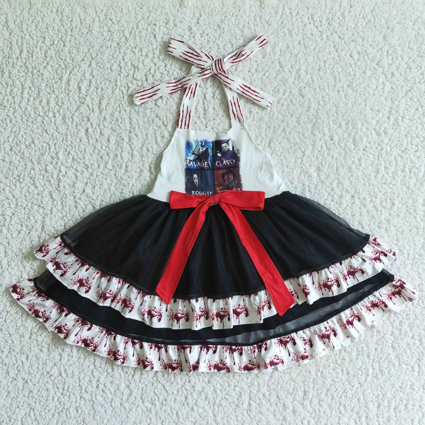 RTS NO MOQ(In Stock) GSD0136 Girl Strap Dress