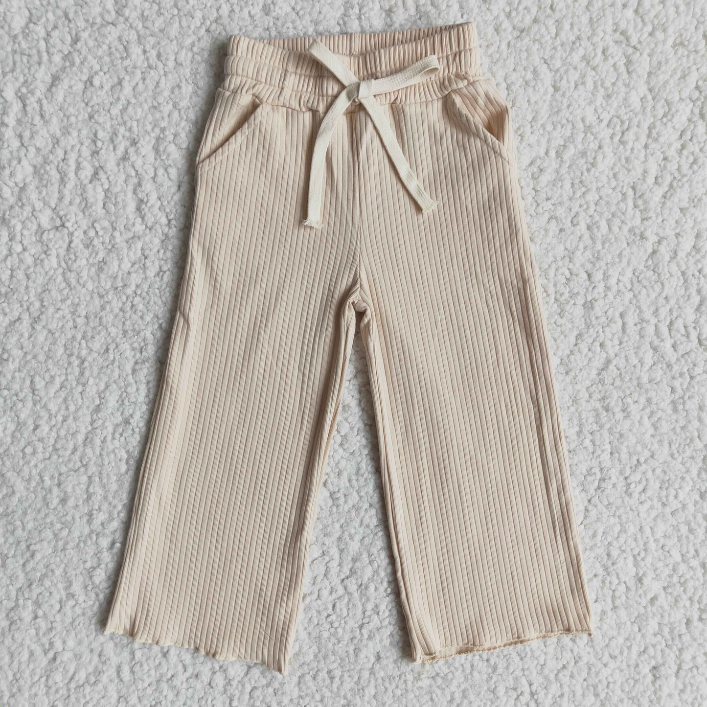 cotton fabric brown long pants