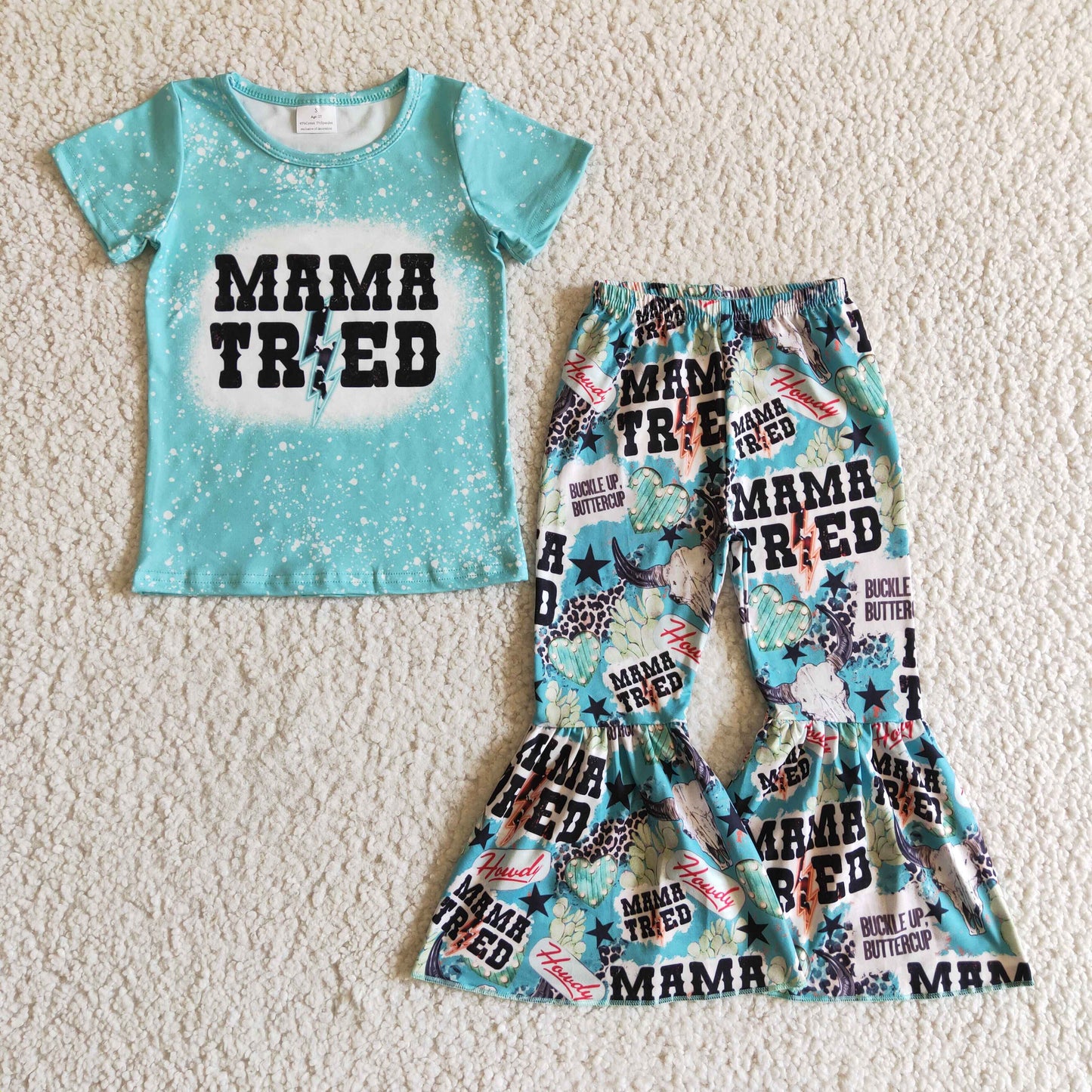 Cute Clothes GSPO0211 Kids Clothing Girls Short Sleeve Top And Long Pants