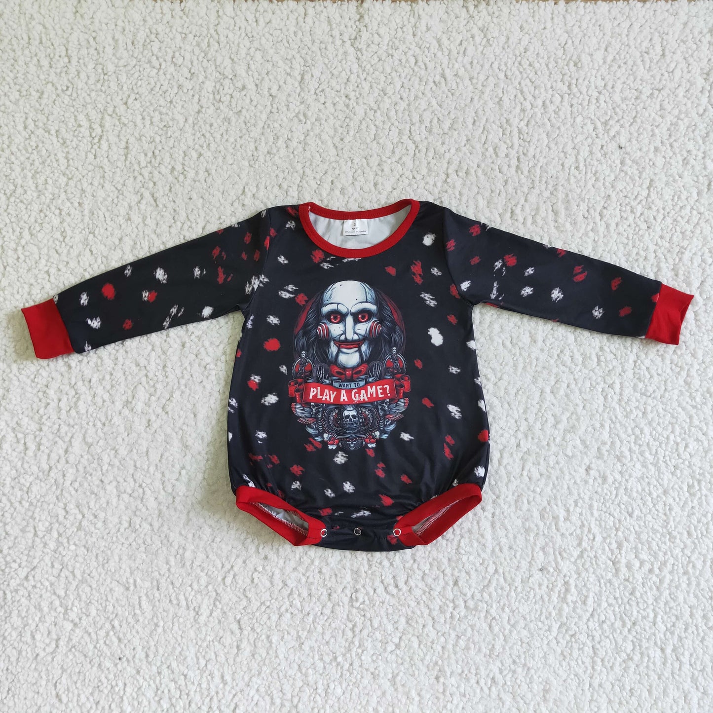 LR0145 baby clothing cartoon print long sleeve bodysuit milk silk baby romper