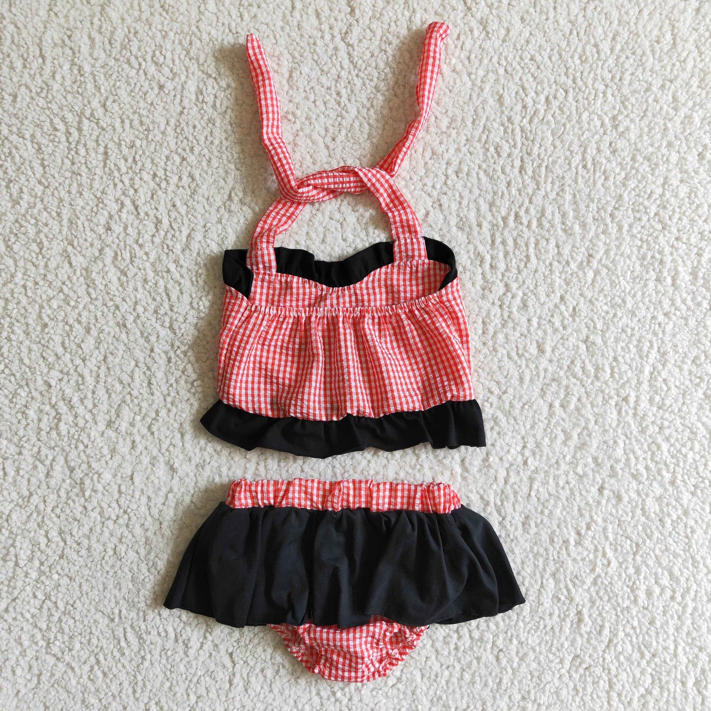 seersucker fabric swim with embriobery