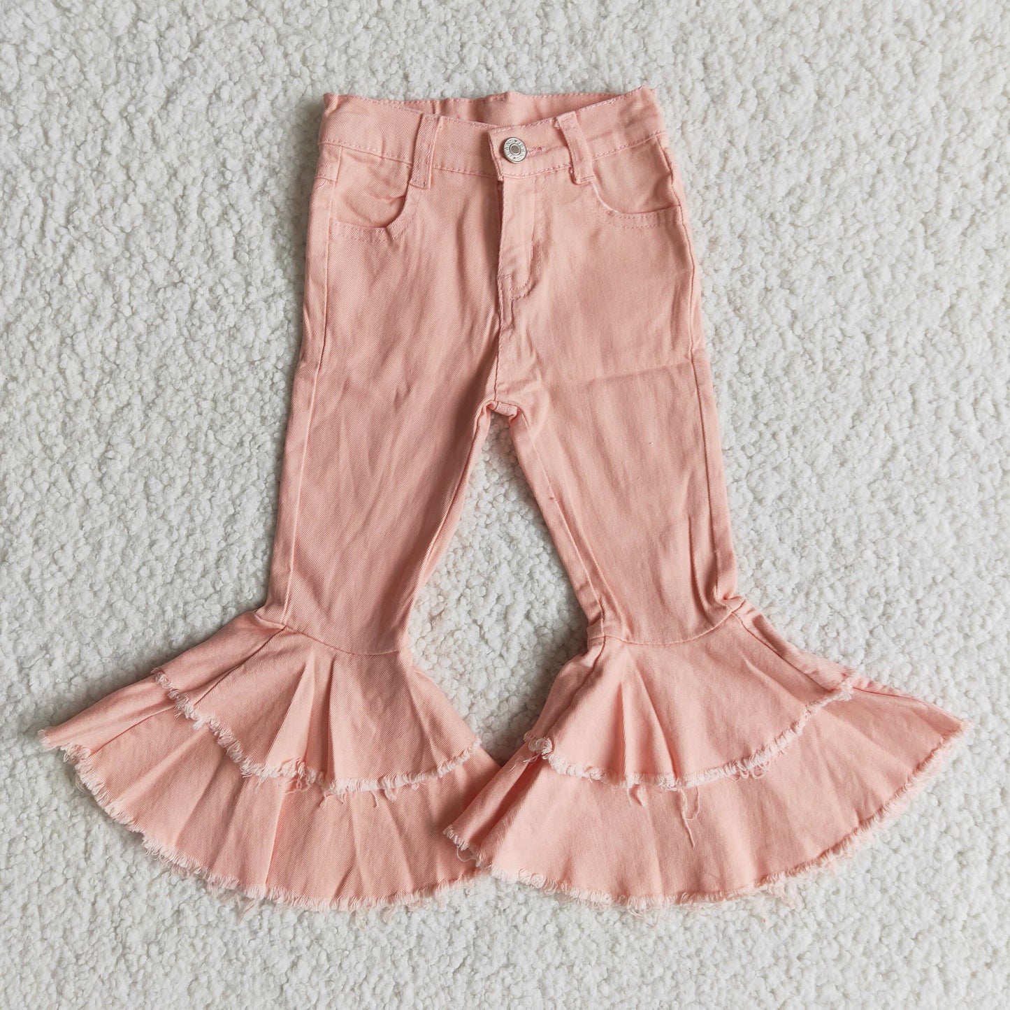 watermelon red bell pants denim