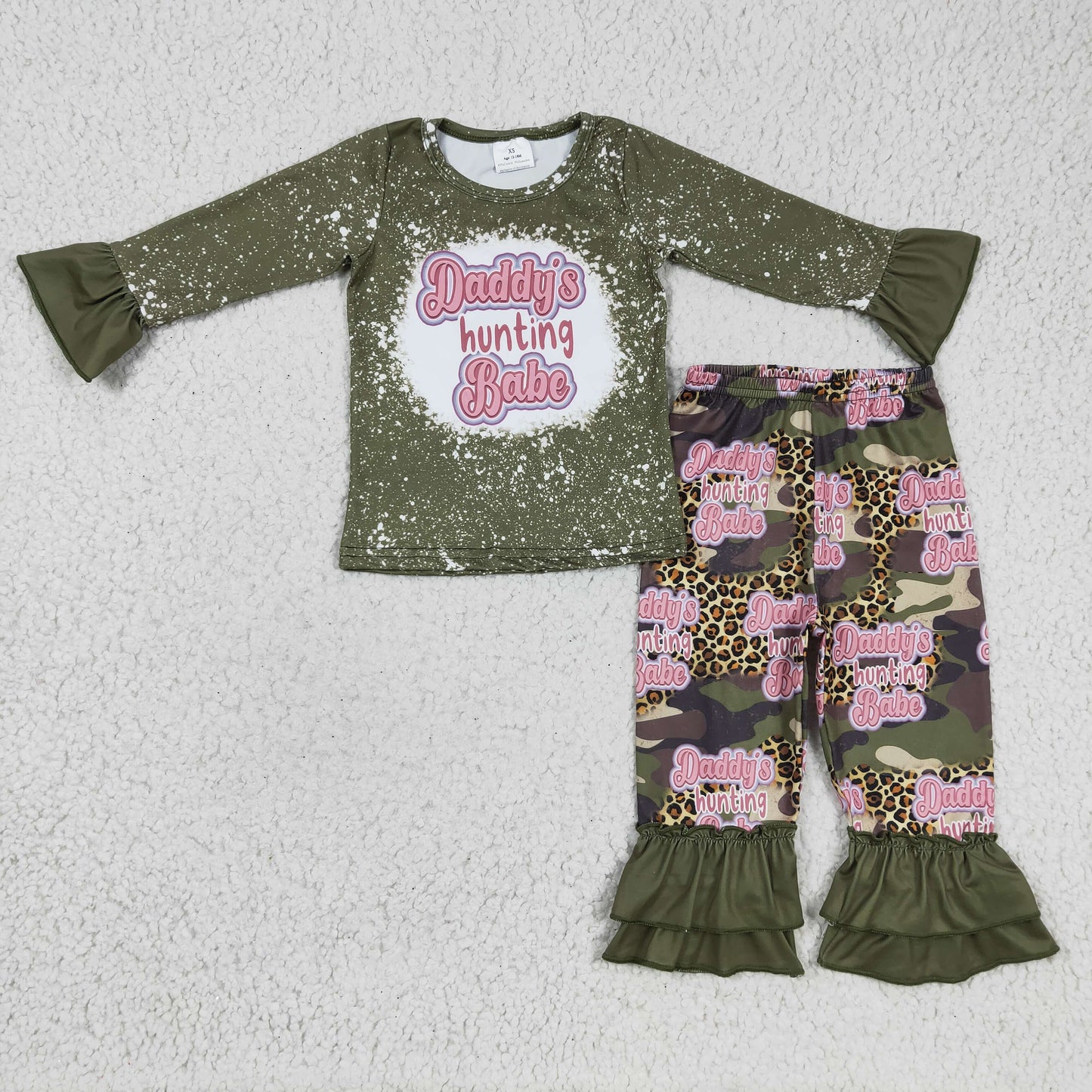 RTS NO MOQ ETA 5/7days Arrived GLP0327 Girls Outfit Letter Print Trousers Boutique Set