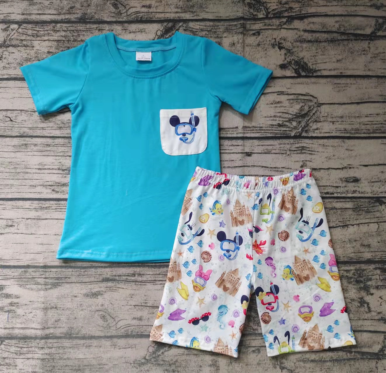 BLUE TOP COTTON BOYS OUTFITS