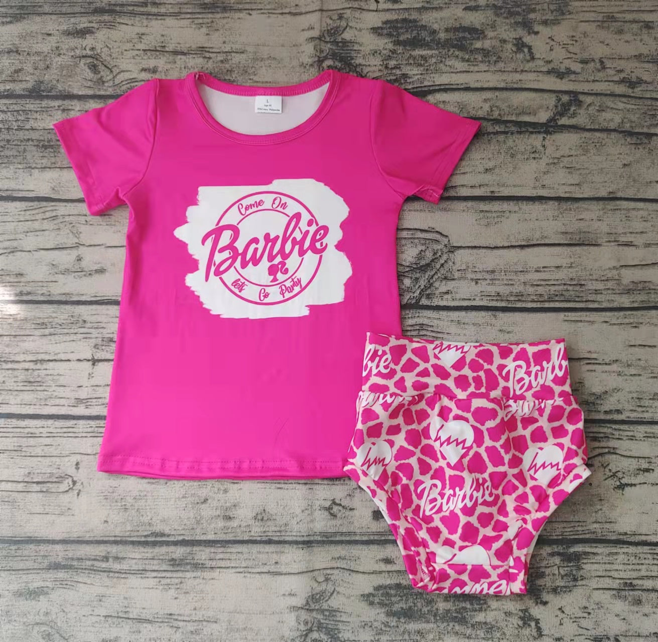 pink top with bummies