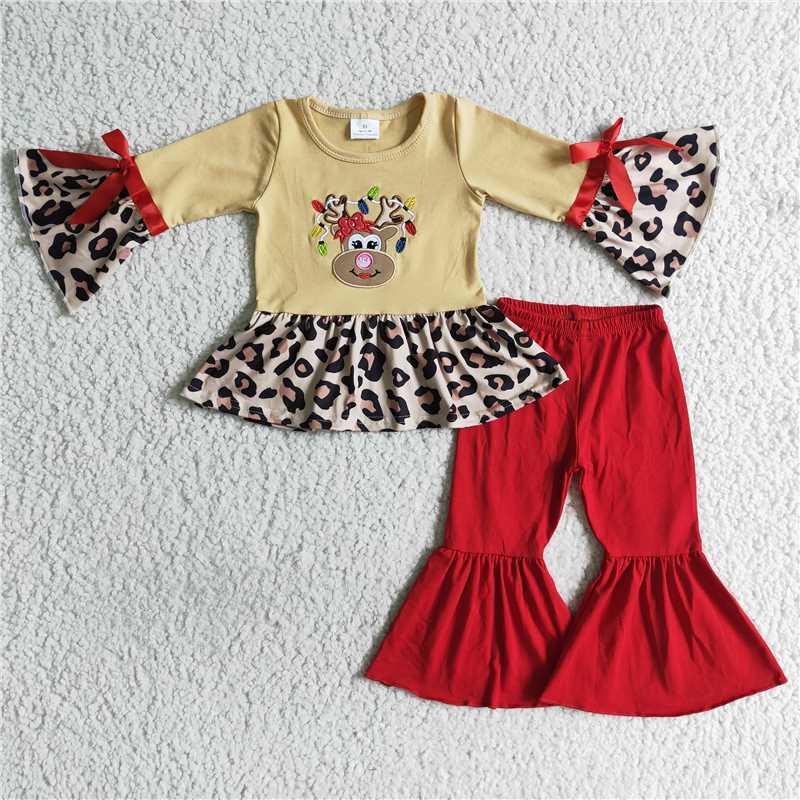 BELL SLEEVE EMBRIOBERY COTTON OUTFITS