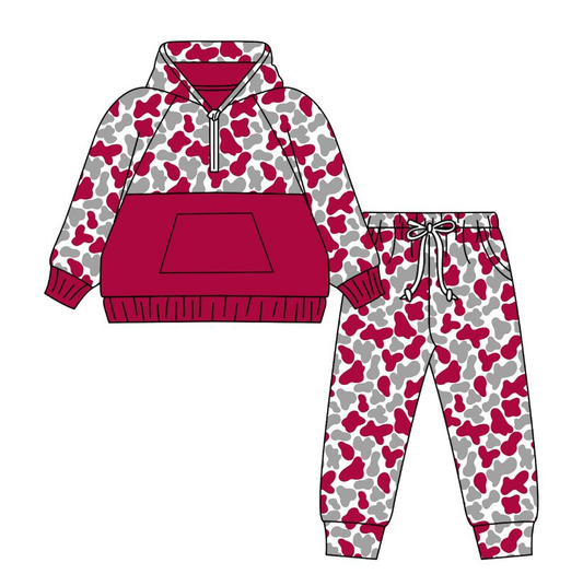 Custom moq 5 each style eta 6-7weeks baby boy clothes camouflage long sleeve pants sets and top and pants-25.8.5