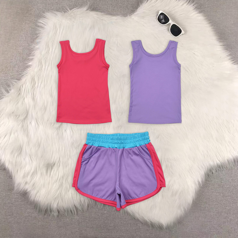 RTS NO MOQ Baby Boys Clothes yoga Short Sleeve sets tops shorts