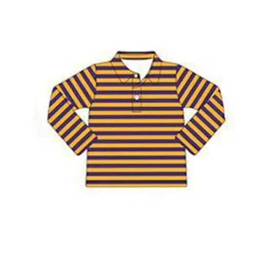 custom moq 3 eta 6-8weeks baby boys clothes yellow and purple long sleeve top
