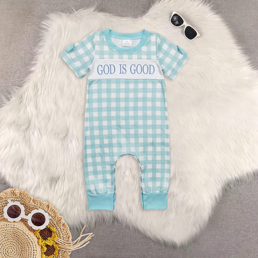 RTS NO MOQ Boys and Girls Sky Blue Short Sleeve Pants Set & Climbing Suit & Short Sleeve Dress