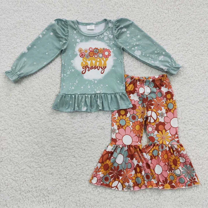 RTS NO MOQ Sibling baby girl clothes fall Halloween bow long sleeve pants Sets