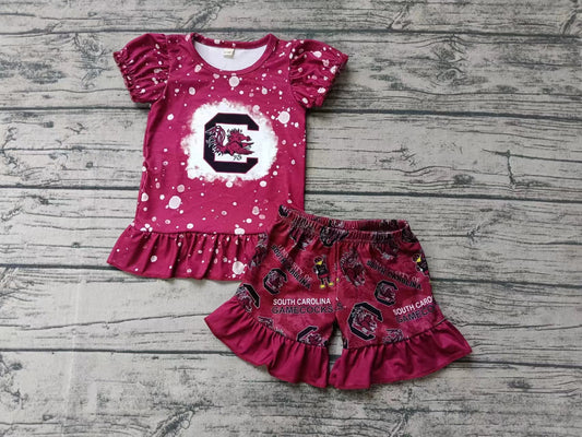 custom moq 3 eta 5weeks Team Girls Short Sleeve + Pants Suit shorts sets