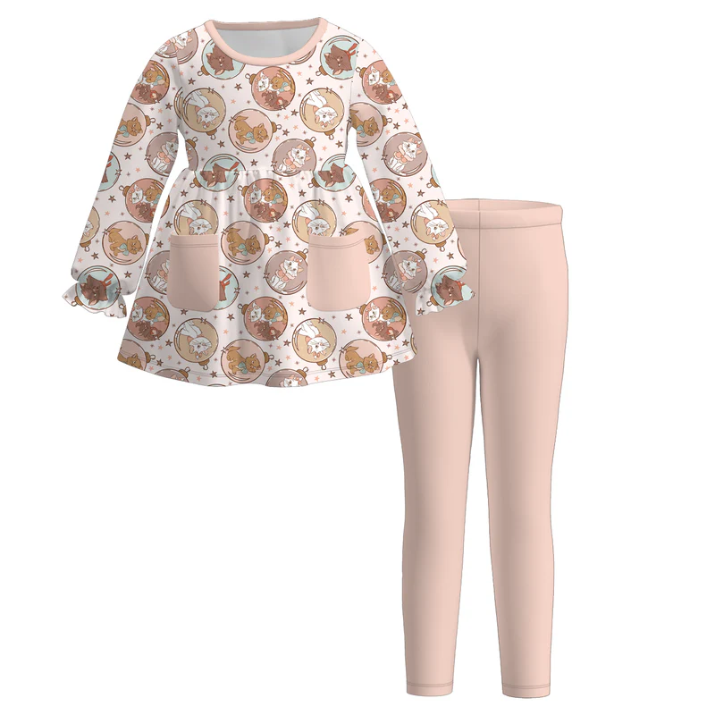 Custom moq 5 each style eta 6-7weeks baby girl clothes long sleeve pants sets 1 and sets 4-25.7.14
