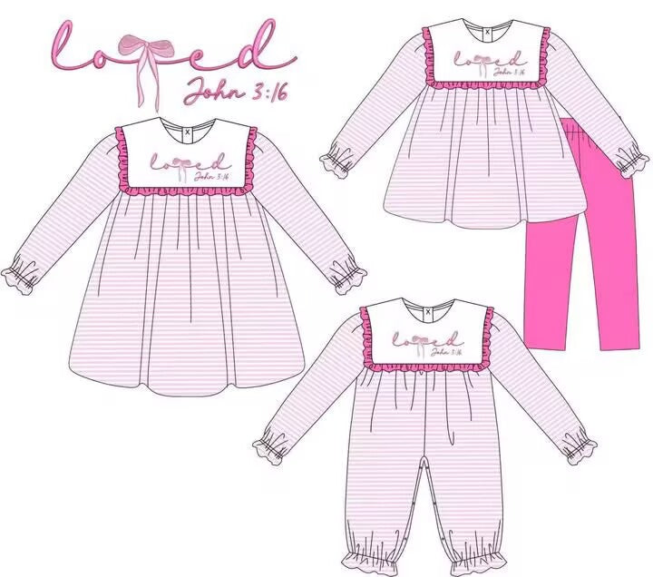 Custom moq 5 each style eta 6-7weeks baby girl clothes bow long sleeve pants sets and romper and dress -25.9.4