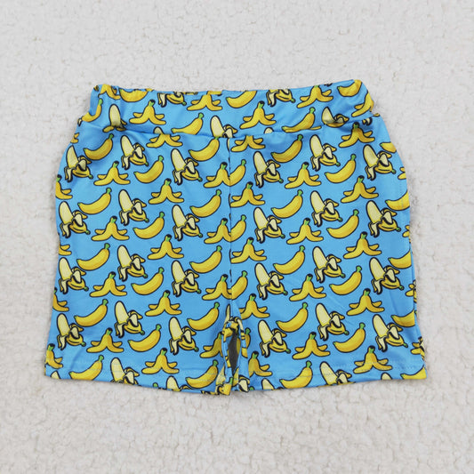 RTS NO MOQ（In Stock) SS0634 Blue banana pattern pocket shorts