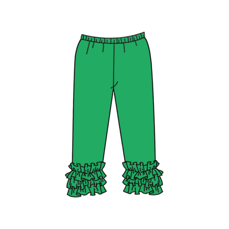 Deadline October 30 custom no moq eta 6-8weeks Green Pleated Hem Trousers