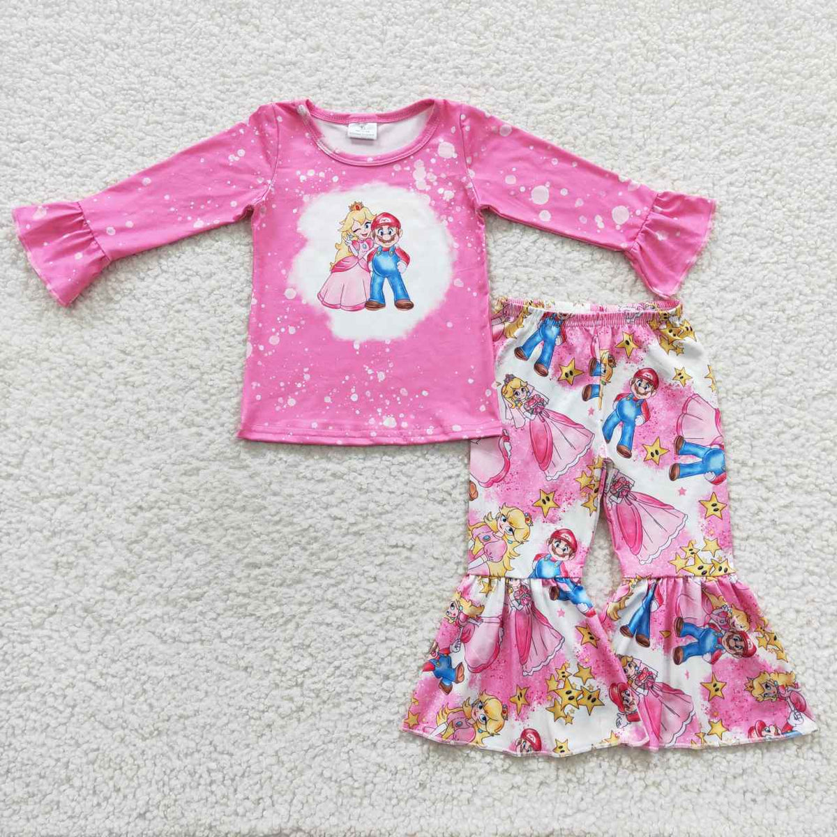 GLP0583 Star Pink Long Sleeve Trouser Set