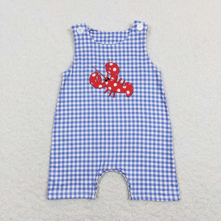 RTS Boys and girls embroidery Short Sleeve Shorts romper