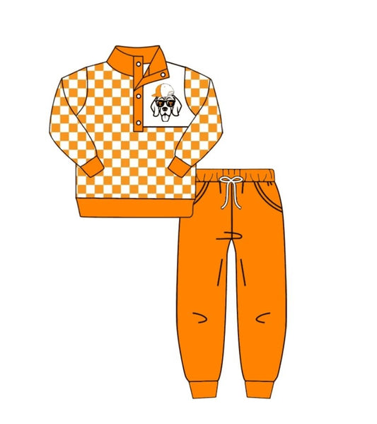 custom moq 3 eta 4/6 weeks baby boys clothes orange toddler summer outfit